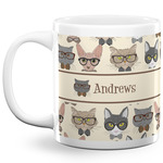 Hipster Cats 20 Oz Coffee Mug - White (Personalized)