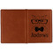 Hipster Cats Cognac Leather Passport Holder Outside Single Sided - Apvl