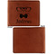Hipster Cats Cognac Leatherette Bifold Wallets - Front and Back Single Sided - Apvl