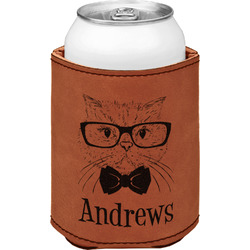 Hipster Cats Leatherette Can Sleeve - Single Sided (Personalized)