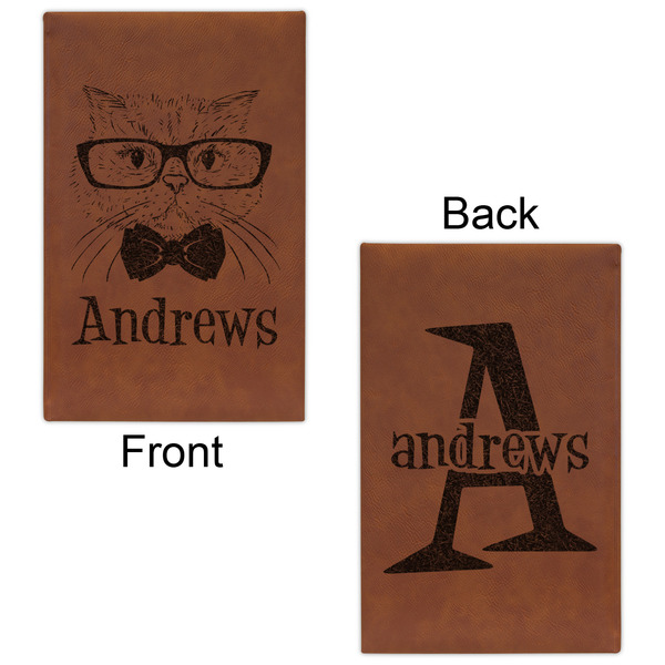 Hipster Cats Cognac Leatherette Journal - Double Sided - Apvl