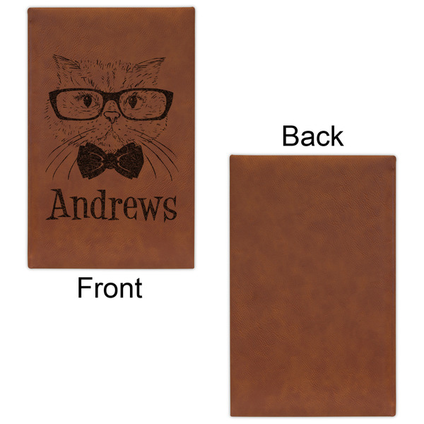 Hipster Cats Cognac Leatherette Journal - Single Sided - Apvl