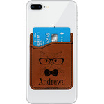 Hipster Cats Leatherette Phone Wallet (Personalized)