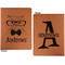 Hipster Cats Cognac Leatherette Portfolios with Notepad - Small - Double Sided- Apvl