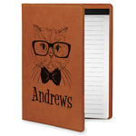 Hipster Cats Leatherette Portfolio with Notepad - Small - Double Sided (Personalized)