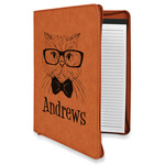 Hipster Cats Leatherette Zipper Portfolio with Notepad (Personalized)
