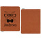 Hipster Cats Cognac Leatherette Zipper Portfolios with Notepad - Single Sided - Apvl
