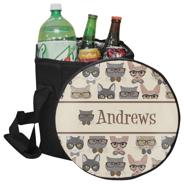 Custom Hipster Cats Collapsible Cooler & Seat (Personalized)