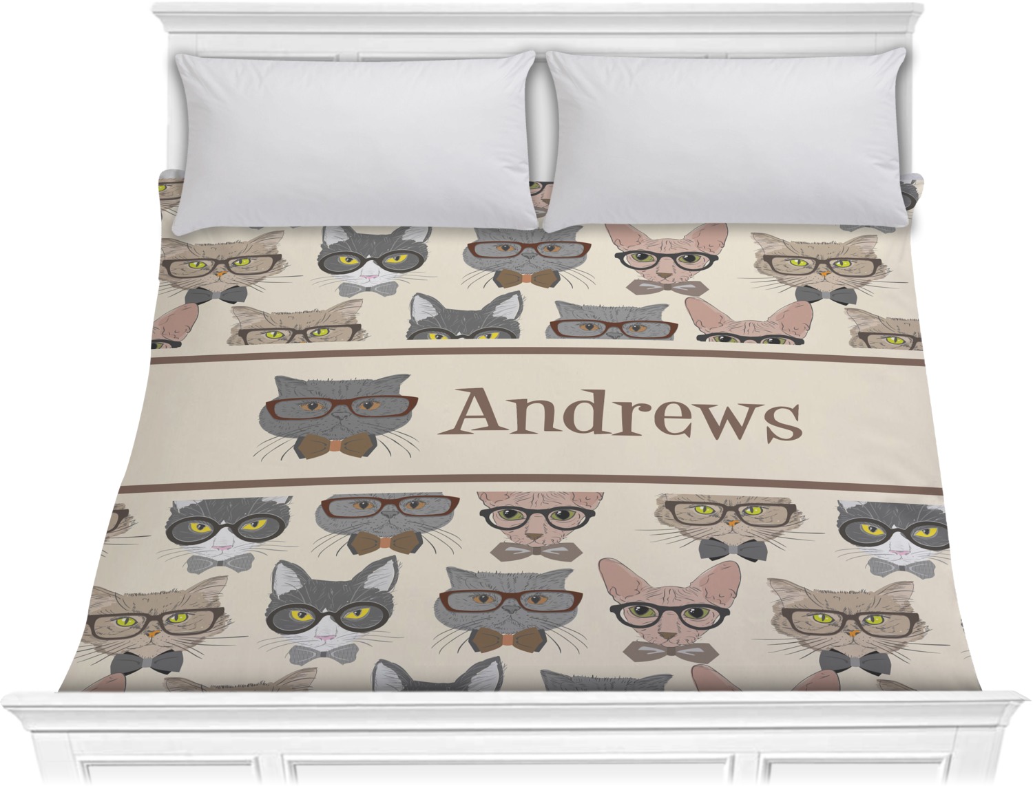 Hipster Cats Comforter King (Personalized) YouCustomizeIt