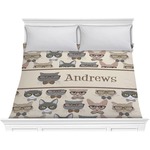 Hipster Cats Comforter - King (Personalized)