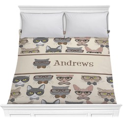 Hipster Cats Comforter - Full / Queen (Personalized)