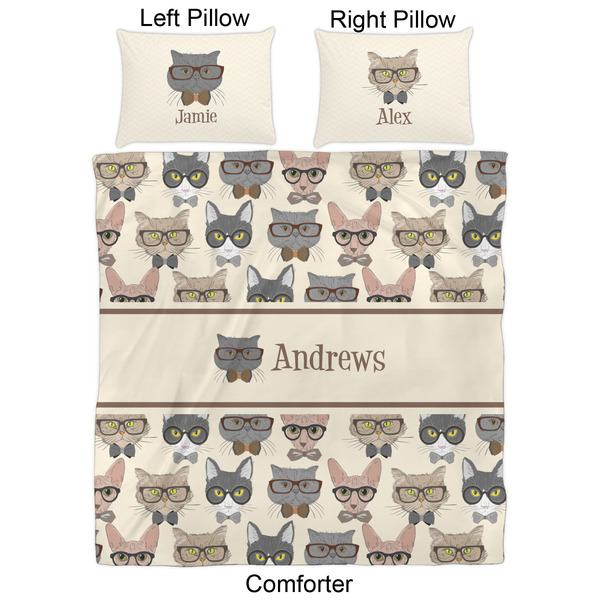 Hipster Cats Comforter Set - Queen - Approval