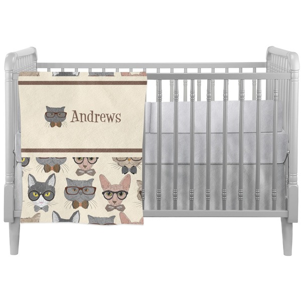 Custom Hipster Cats Crib Comforter / Quilt (Personalized)