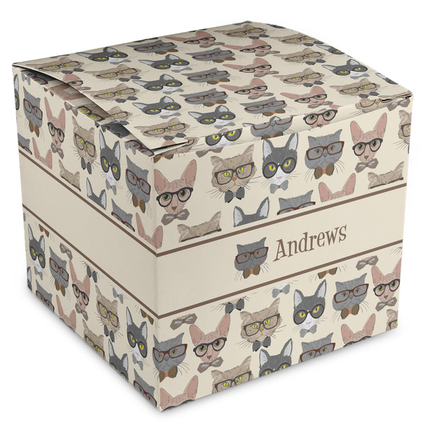 Custom Hipster Cats Cube Favor Gift Boxes (Personalized)