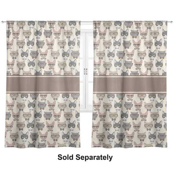 Custom Hipster Cats Curtain Panel - Custom Size