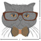 Hipster Cats Custom Shape Iron On Patches - L - APPROVAL