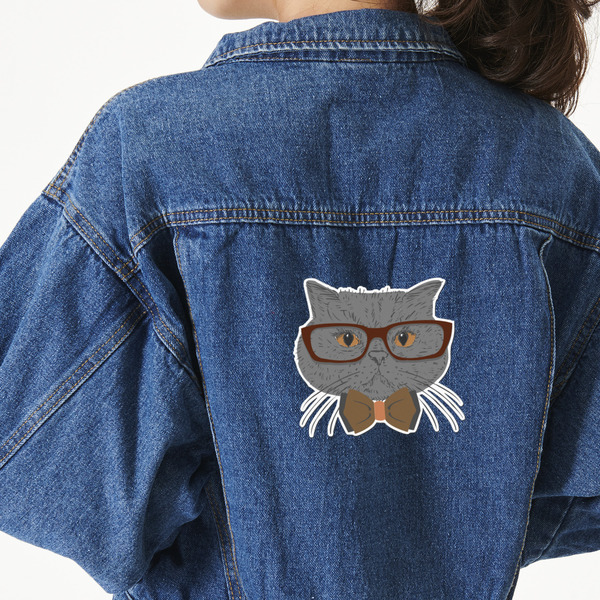 Custom Hipster Cats Twill Iron On Patch - Custom Shape - X-Large