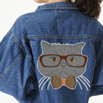 Hipster Cats Twill Iron On Patch - Custom Shape - 3XL