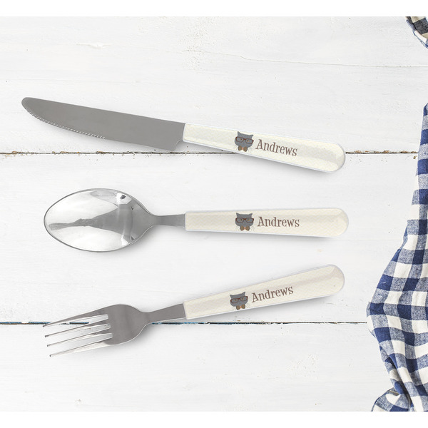 Hipster Cats Cutlery Set - w/ PLATE