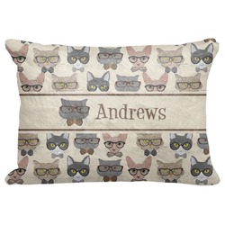 Hipster Cats Decorative Baby Pillowcase - 16"x12" (Personalized)