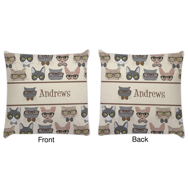 Hipster Cats Decorative Pillow Case - Approval