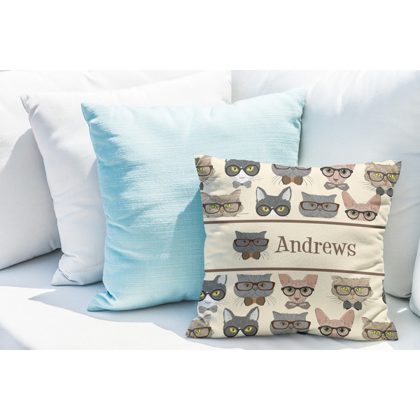 Hipster Cats Decorative Pillow Case - LIFESTYLE 2