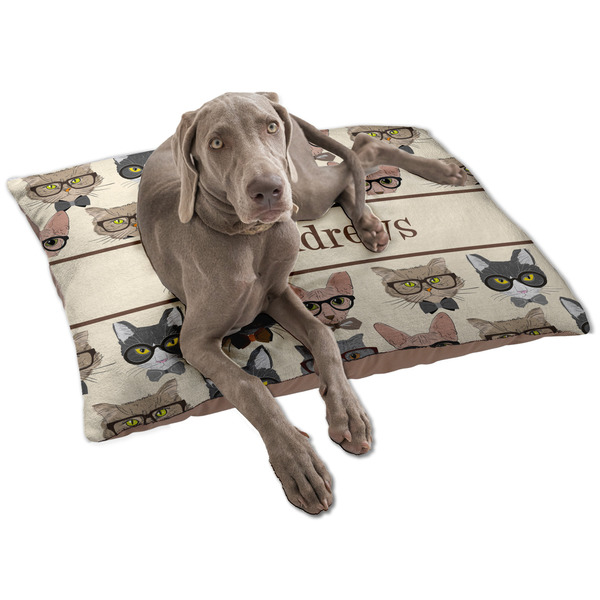 Hipster Cats Dog Bed - Large LIFESTYLE