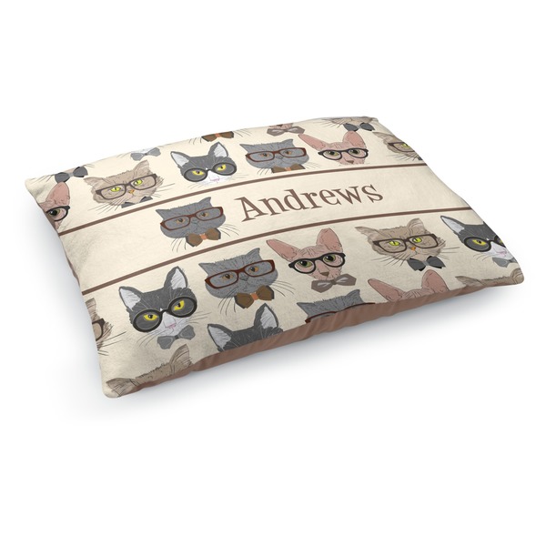 Custom Hipster Cats Dog Bed - Medium w/ Name or Text