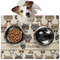 Hipster Cats Dog Food Mat - Medium LIFESTYLE
