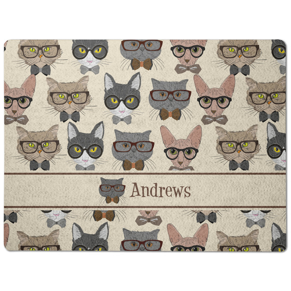 Hipster Cats Dog Food Mat - Medium without bowls