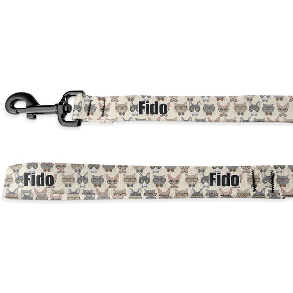Custom Hipster Cats Deluxe Dog Leash - 4 ft (Personalized)
