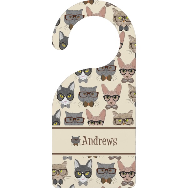 Custom Hipster Cats Door Hanger (Personalized)