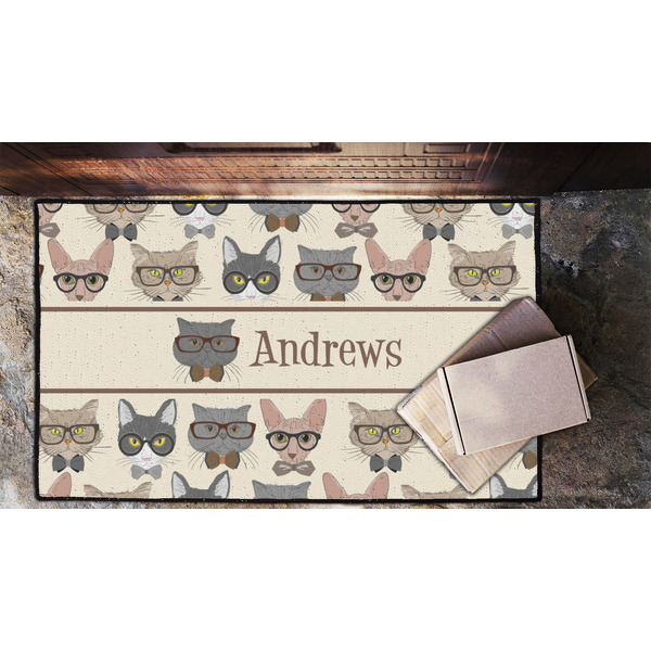 Hipster Cats Door Mat - LIFESTYLE (Lrg)