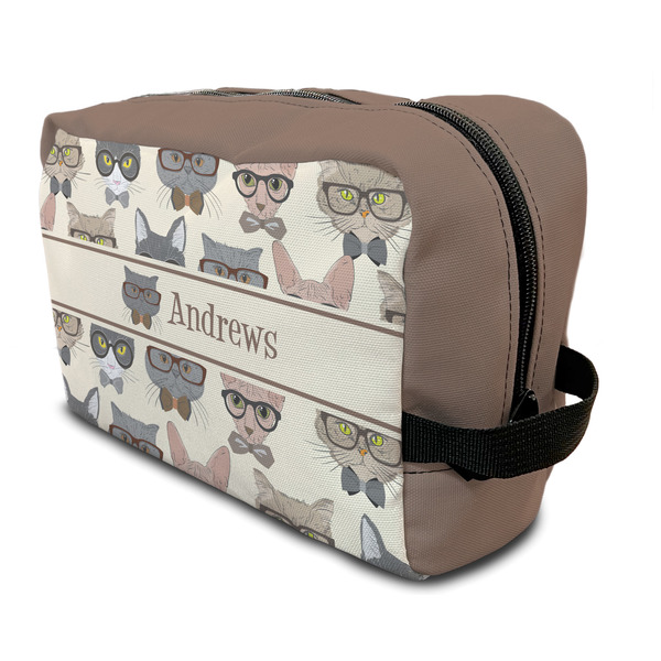 Custom Hipster Cats Toiletry Bag / Dopp Kit (Personalized)