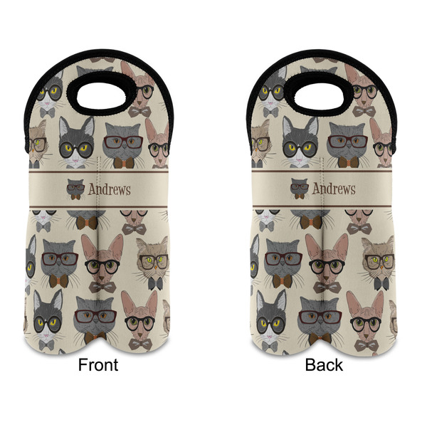 Hipster Cats Double Wine Tote - APPROVAL (new)