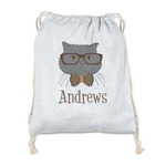 Hipster Cats Drawstring Backpack - Sweatshirt Fleece - Single Sided (Personalized)