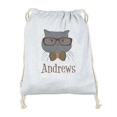 Hipster Cats Drawstring Backpack - Sweatshirt Fleece (Personalized)