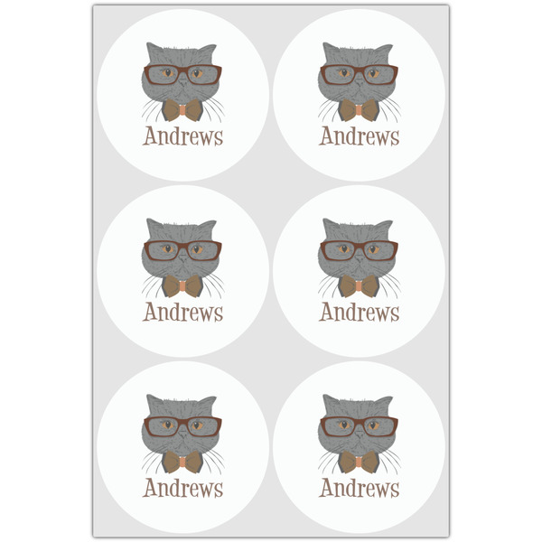 Hipster Cats Drink Topper - Large - Set of 6