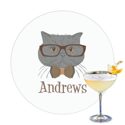 Hipster Cats Printed Drink Topper (Personalized)