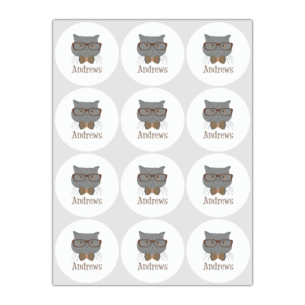 Hipster Cats Drink Topper - Small - Set of 12