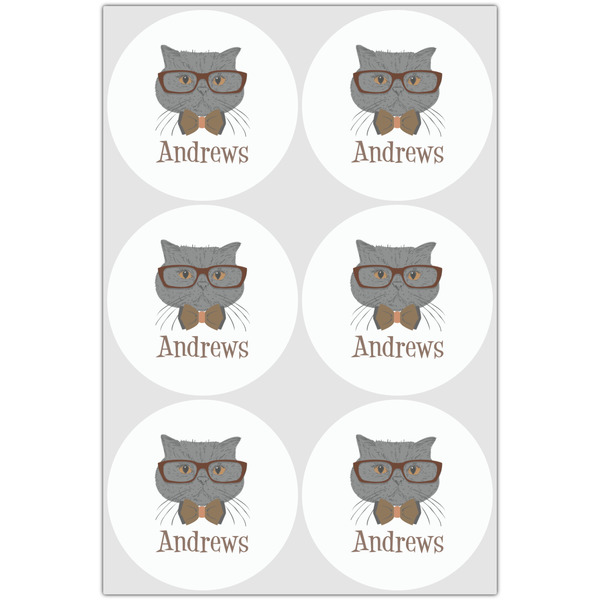 Hipster Cats Drink Topper - XLarge - Set of 6