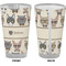 Hipster Cats Pint Glass - Full Color - Front & Back Views