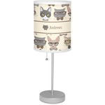 Hipster Cats 7" Drum Lamp with Shade Linen (Personalized)