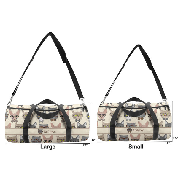 Hipster Cats Duffle Bag Small and Large