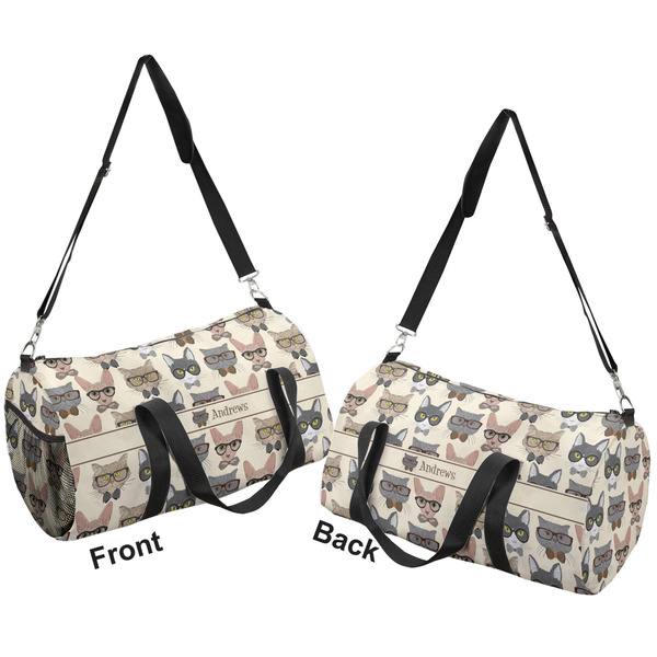 Hipster Cats Duffle bag large front and back sides