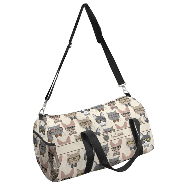 Custom Hipster Cats Duffel Bag (Personalized)