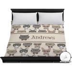 Hipster Cats Duvet Cover - King (Personalized)