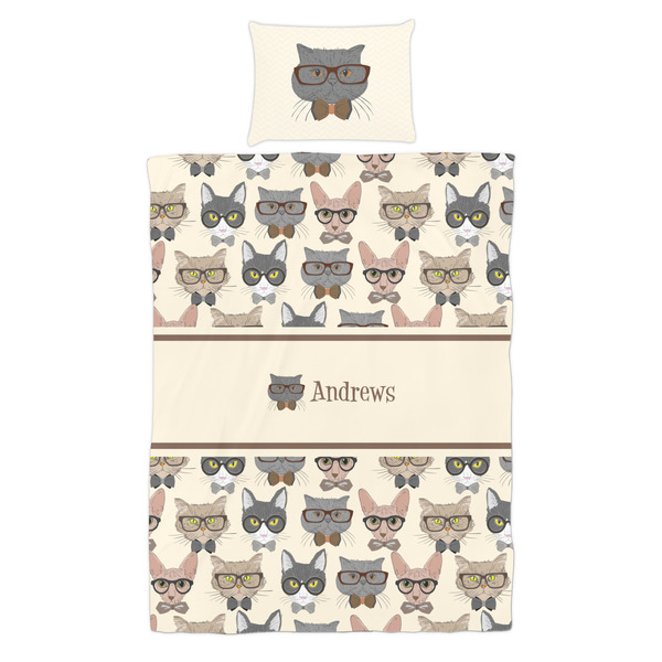 Hipster Cats Duvet Cover Set - Twin - Alt Approval