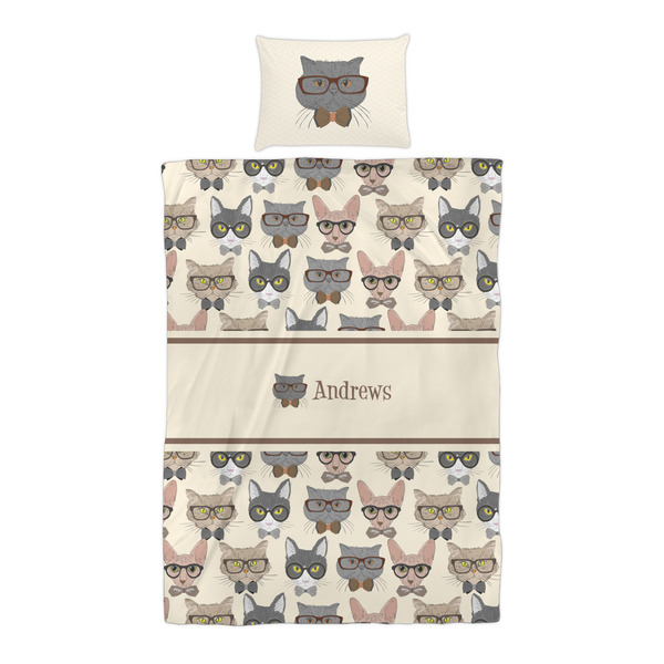 Hipster Cats Duvet Cover Set - Twin XL - Alt Approval