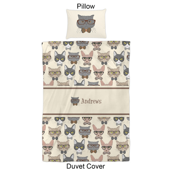 Hipster Cats Duvet Cover Set - Twin XL - Approval
